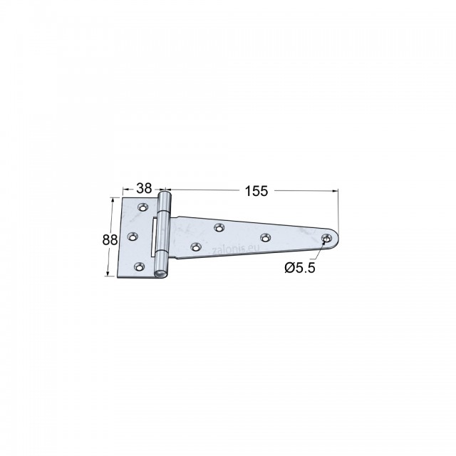 T-TYPE HINGE 150 / GALVANIZED